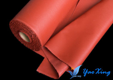 Tissu enduit de silicone rouge de fibre de verre pour le rideau en feu et le joint flexible
