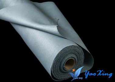 Tissu enduit de silicone à hautes températures gris de fibre de verre inflammable