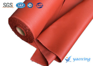 Tissu en verre enduit de silicone de soudure rouge de rideau ignifuge et imperméable