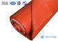 tissu enduit de silicone rouge de fibre de verre tissé par sergé de 3.5mm