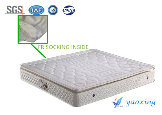 Tissu étirable blanc ignifuge pour matelas