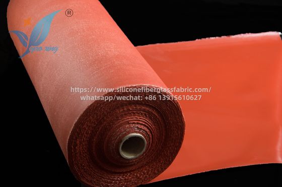Tissu de silicone rouge ignifuge résistant à 200 degrés Celsius pour les boîtiers industriels