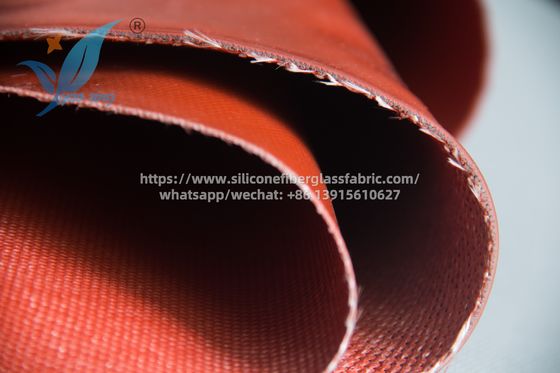 Tissu de silicone rouge ignifuge résistant à 200 degrés Celsius pour les boîtiers industriels