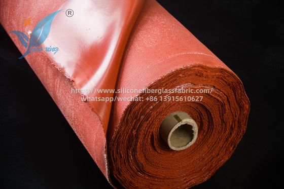 0.8 mm Tissu en fibre de verre recouvert de silicone à face unique rouge