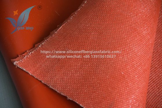 0.8 mm Tissu en fibre de verre recouvert de silicone à face unique rouge