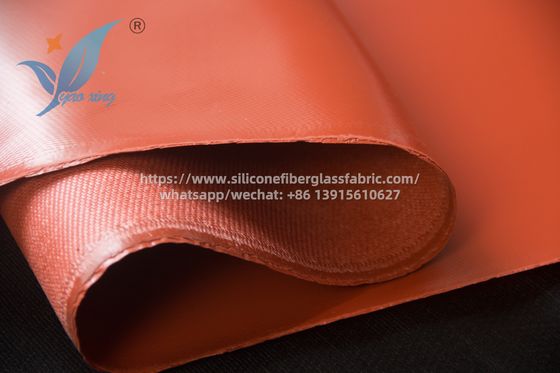 Tissu de fibre de verre enduit de silicone de 1,5 m de largeur pour portes coupe-feu, haute résistance, texture souple