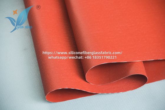 Tissu de fibre de verre de silicone rouge revêtement d'usine pétrochimique