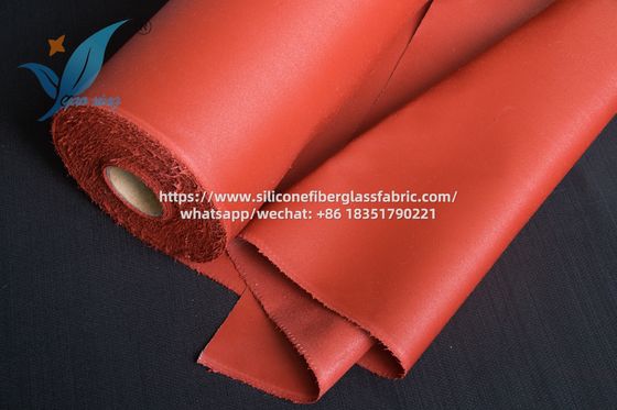 Tissu de fibre de verre de silicone rouge revêtement d'usine pétrochimique