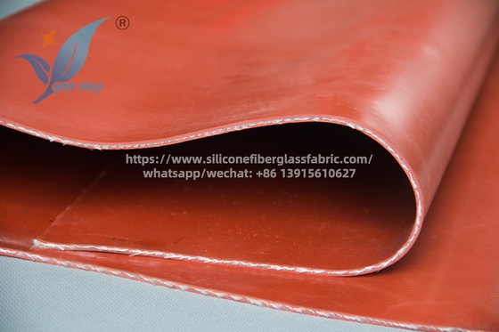 Tissu de fibre de verre silicone rouge pour couvertures anti-feu et joints de dilatation