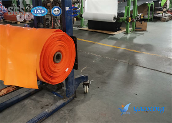 Le caoutchouc de silicone orange a enduit le tissu de fibre de verre utilisé dans le joint flexible ignifuge
