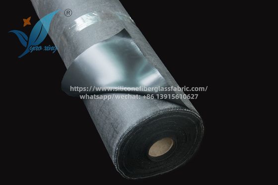 Tissu en fibre de verre recouvert de silicone noir Utilisation industrielle lourde
