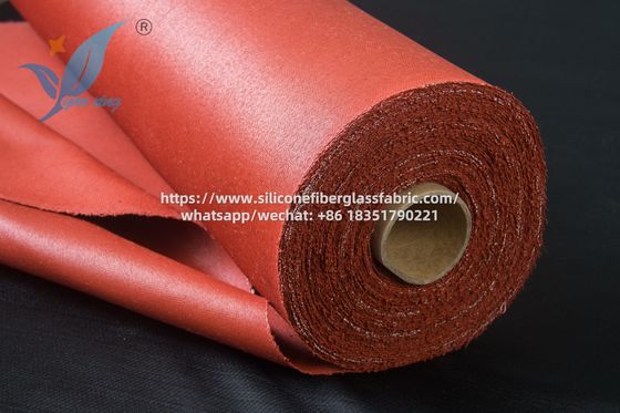 Tissu de fibre de verre de silicone rouge revêtement d'usine pétrochimique