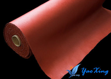 Le caoutchouc ignifuge et de Waterprof de silicone a enduit le tissu de fibre de verre dans la couleur rouge