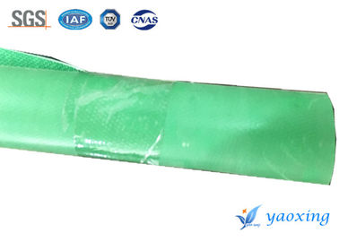 Tissu en verre enduit en caoutchouc de silicone de couleur verte avec bon ignifuge